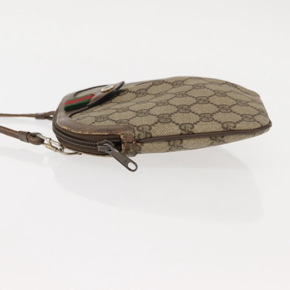 Authentic GUCCI GG Supreme Web Sherry Line Bag PVC Beige Gold 904 02 047 - Picture 11 of 16